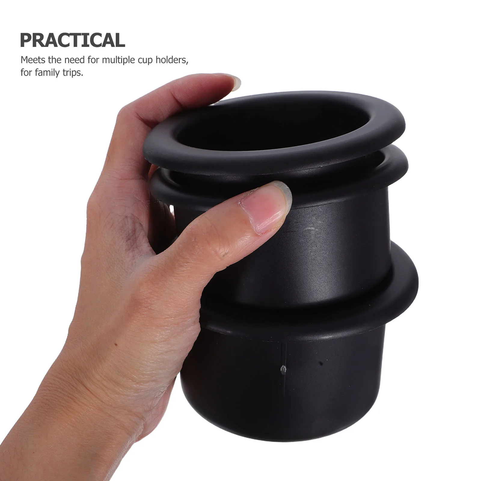 

3Pcs Rv Cup Holders Universal Plastic Car Drink Holders Easy Install Stable Support for Truck Boat Golf Cart Center Console