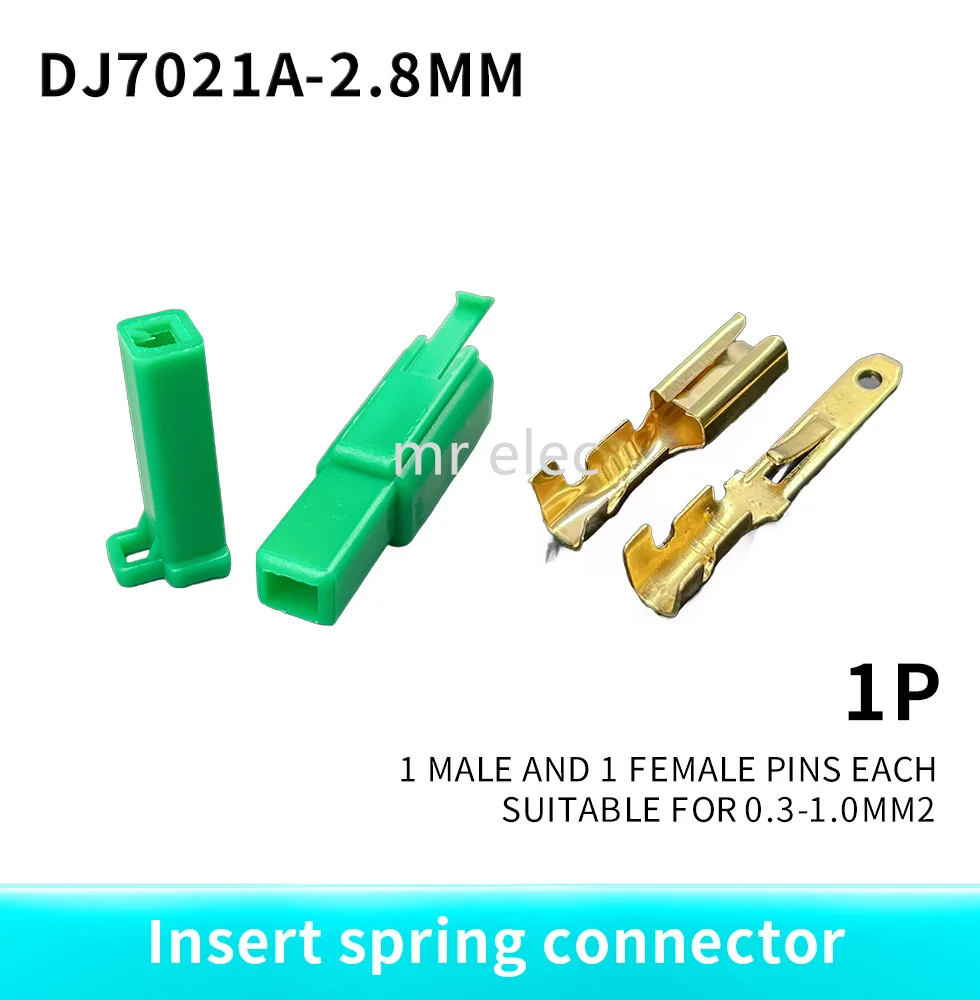 2.8mm 1/2/3/4/6 pin Automotive 2.8 Electrical wire Connector Male Female cable terminal plug Kits Motorcycle ebike 1set green