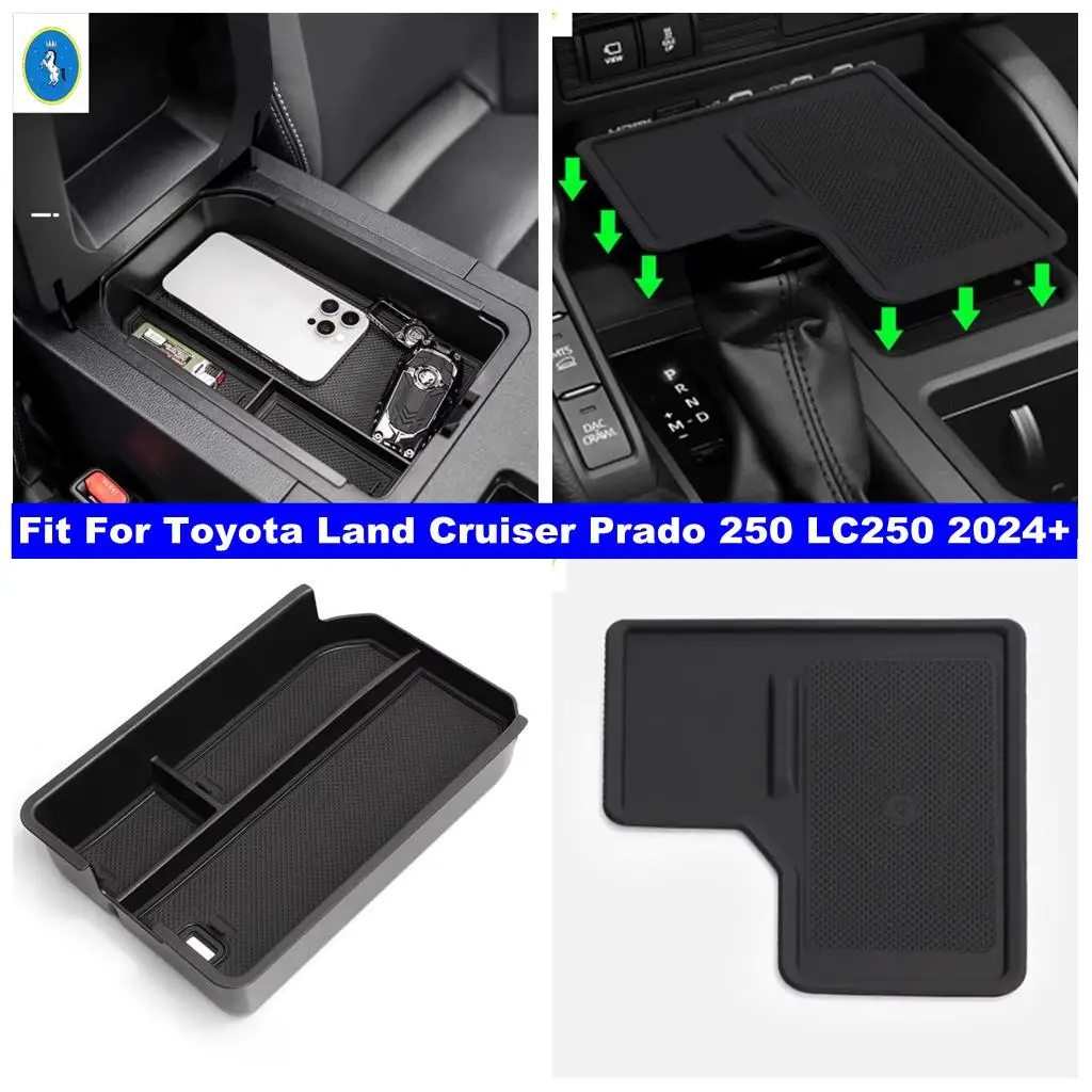 Plastic Car Interior Organizer Storage Box Organizer Tray For Toyota Land Cruiser Prado 250 LC250 2024 2025 Auto Accessories