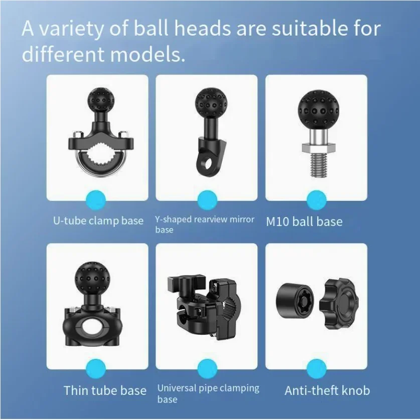 حامل شحن هاتف سكوتر، حامل شحن لاسلكي مع حامل مقود مُخمد الاهتزاز للدراجات النارية مناسب للسكوتر