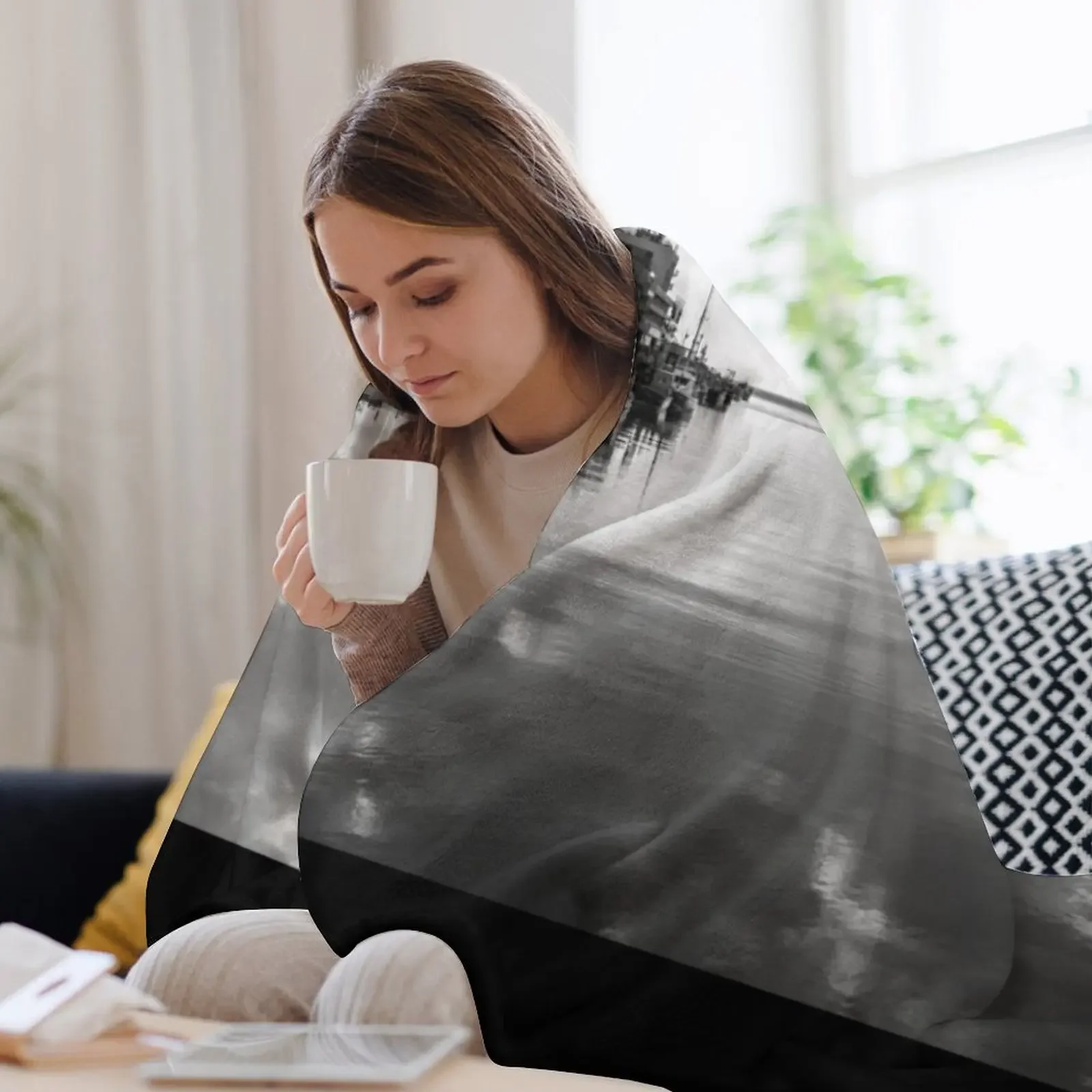 ميناء غراو دو روي فرنسا رمي بطانية السرير المألوف متعددة الأغراض لينة الصيف الفراش البطانيات #3