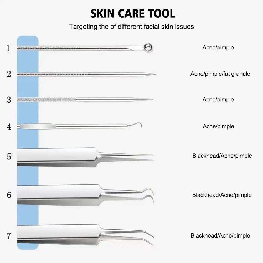 Tedesco Ultra-fine No. 5 Cell brufoli Clip per punti neri ago salute Acne strumento per salone di bellezza rimozione viso pinzette per punti neri Sp J5K3