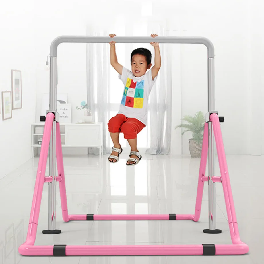 Home Use Folding Adjustable Colorful Children Pull Up Horizontal Bar For Gymnastics Playground