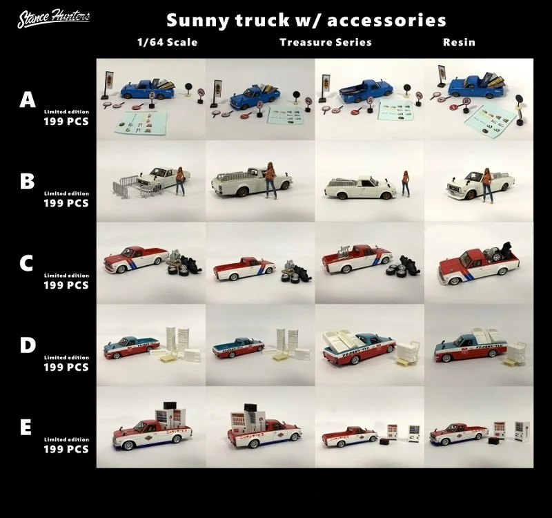 Stance Hunters SH 1:64 Datsun Sunny Truck B120 Resin Model Car