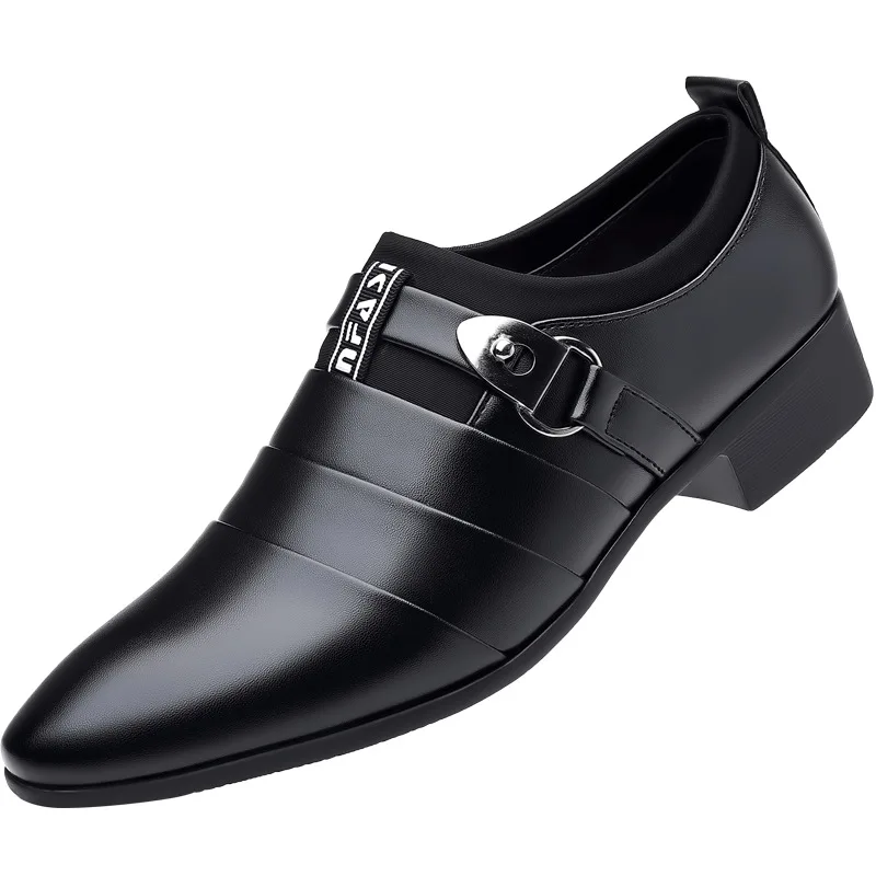 Mocasines de cuero para hombre, zapatos formales de negocios, de lujo, para oficina, boda