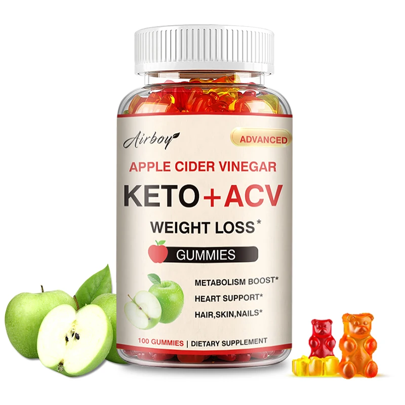 Keto + ACV Gummies-지방 뱃살 연소, 식욕 억제제, 신진대사 촉진제, 소화기 건강, 팽만감 완화