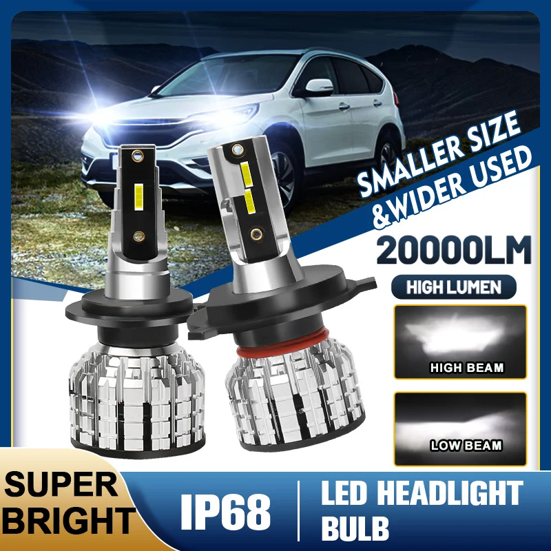 

HAOLIDE H7 LED Turbo 20000LM H11 Led Canbus Car Headlight Bulb Lamp H1 H4 9005 HB3 9006 HB4 6500K Super Bright Auto Fog Light