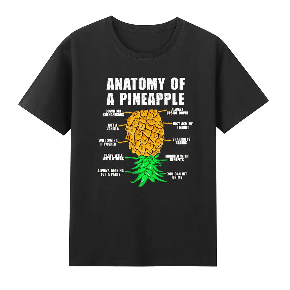 

Anatomy Of A Pineapple Swinger Funny Upside Down Pineapple T-Shirt