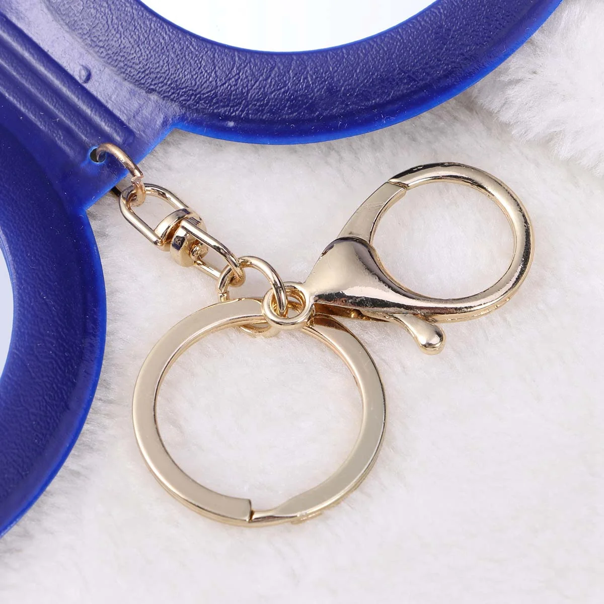 Donkerblauwe opvouwbare spiegel, draagbaar, dubbele zijden, PU-frame, make-up, compact voor dames, klein, gemakkelijk mee te nemen