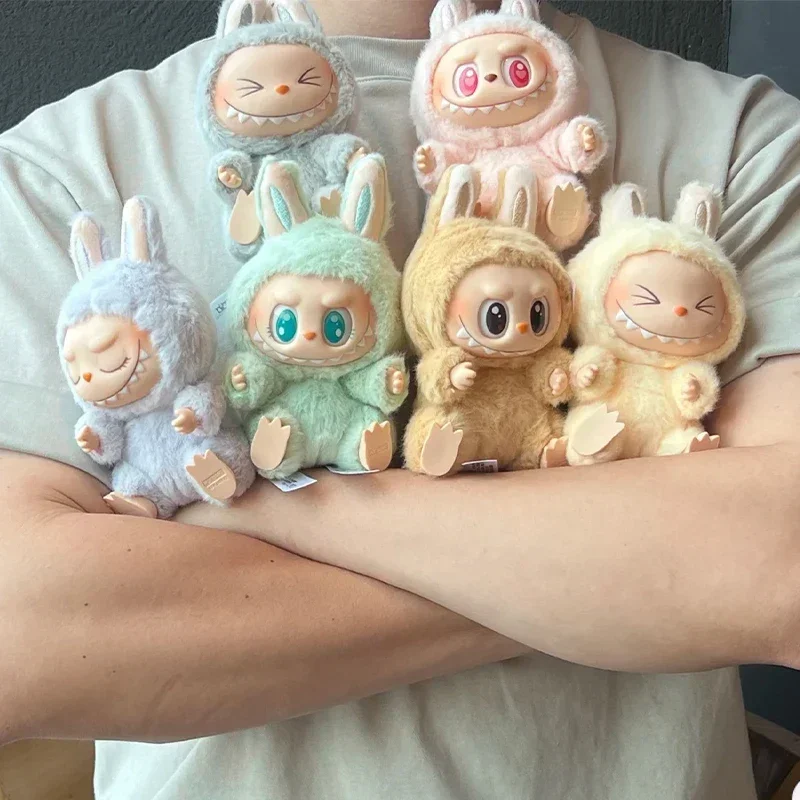 1:1 คุณภาพสูง Macaron 2nd Monsters Labubu นั่งไวนิล Plush กล่องตาบอดตกแต่ง Surprise กล่องตุ๊กตาคอลเลกชันของขวัญ