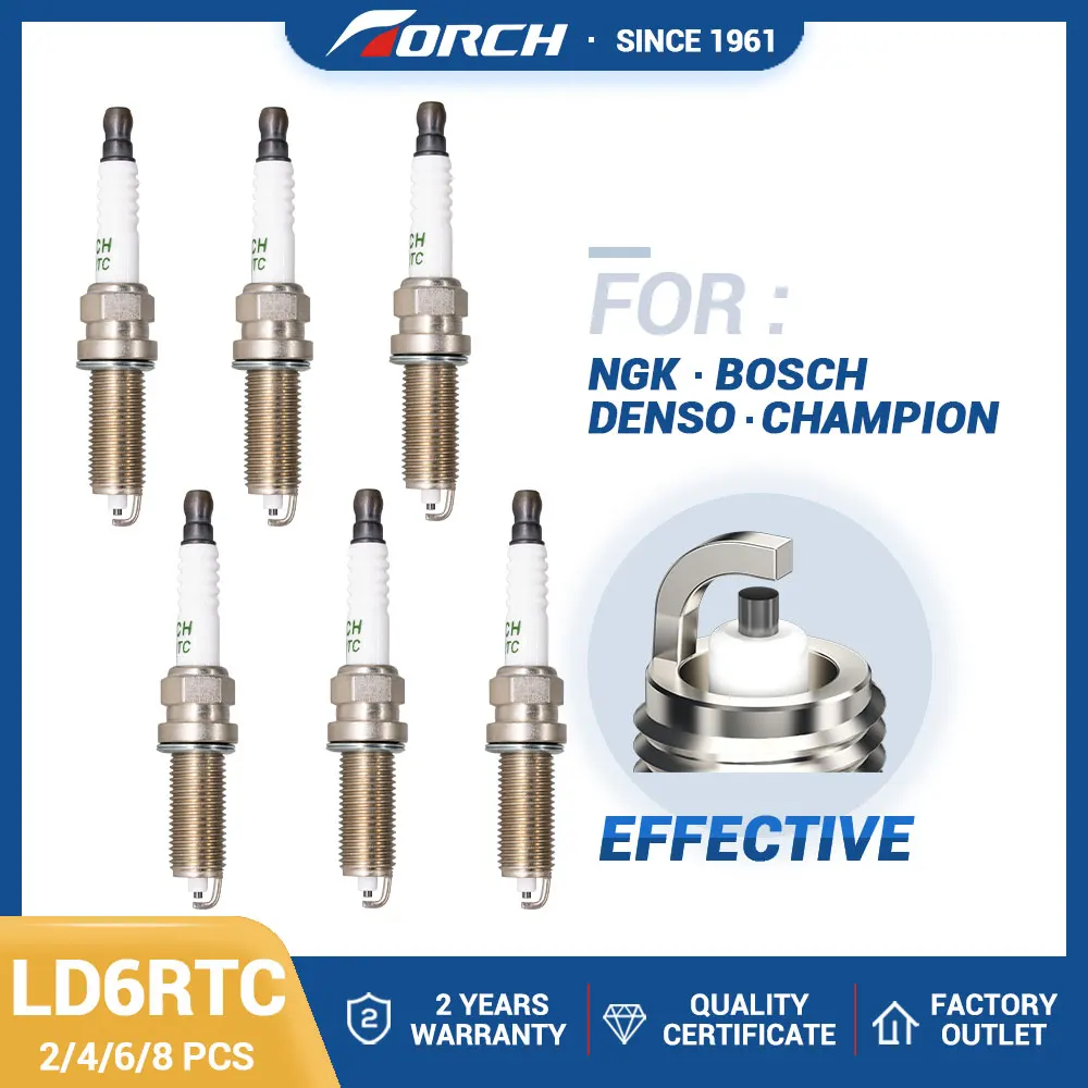 

2-8 шт., автомобильные оригинальные свечи зажигания резисторфонарь LD6RTC для LKAR6AGP, автомобильные свечи, автозапчасти