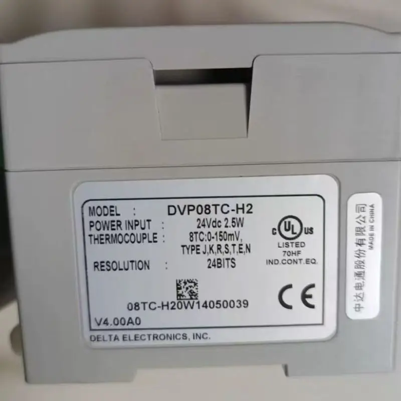 Teste do módulo PLC DVP08TC-H2 de segunda mão OK, entrega rápida