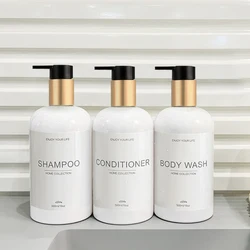 Shampoo Soap Dispenser Bottle Refillable Empty Lotion Conditioner Shampoo Conditioner Body Wash Soap Bottle Bathroom Shower Case