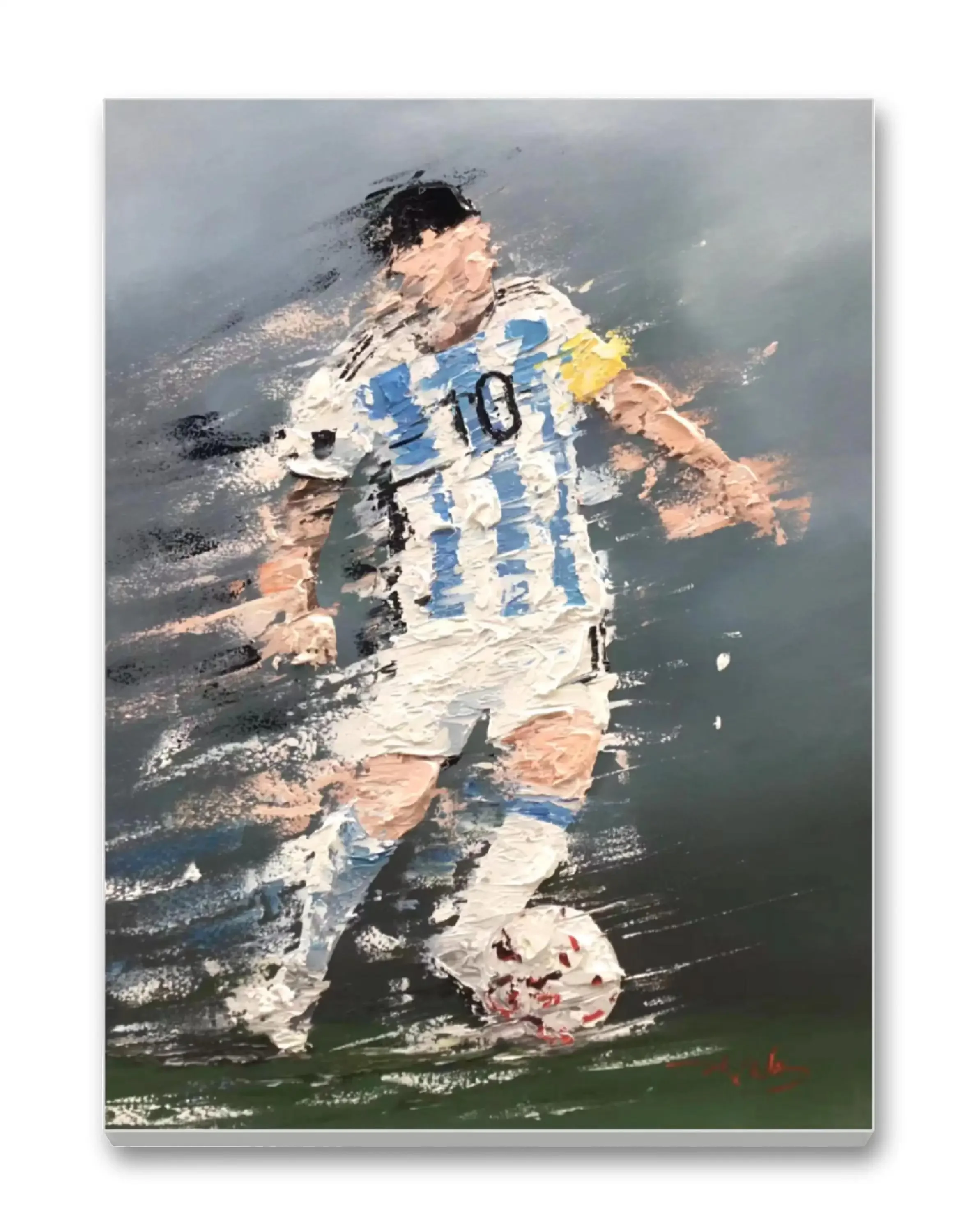 Original oil painting home decoration handmade oil painting abstract art Knife painting athlete art