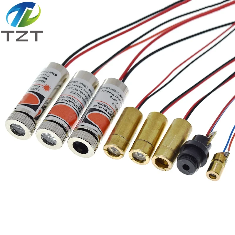 650nm 5mW Red Point / Line / Cross Laser Module Head Glass Lens Focusable Focus Adjustable Laser Diode Head Industrial Class