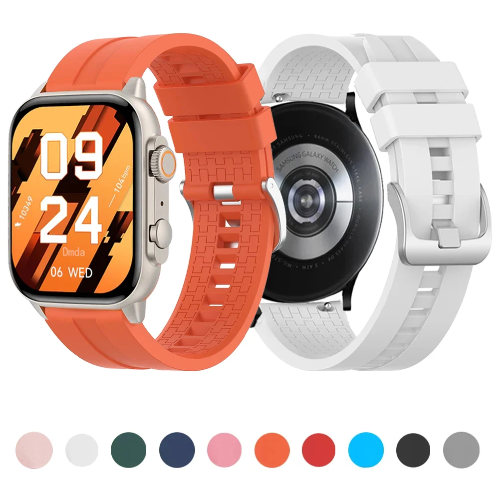 Ремешок силиконовый для COLMI C81/C80/M40/M42, сменный дышащий браслет для запястья P71/P73/P8/I30, 22/20 мм