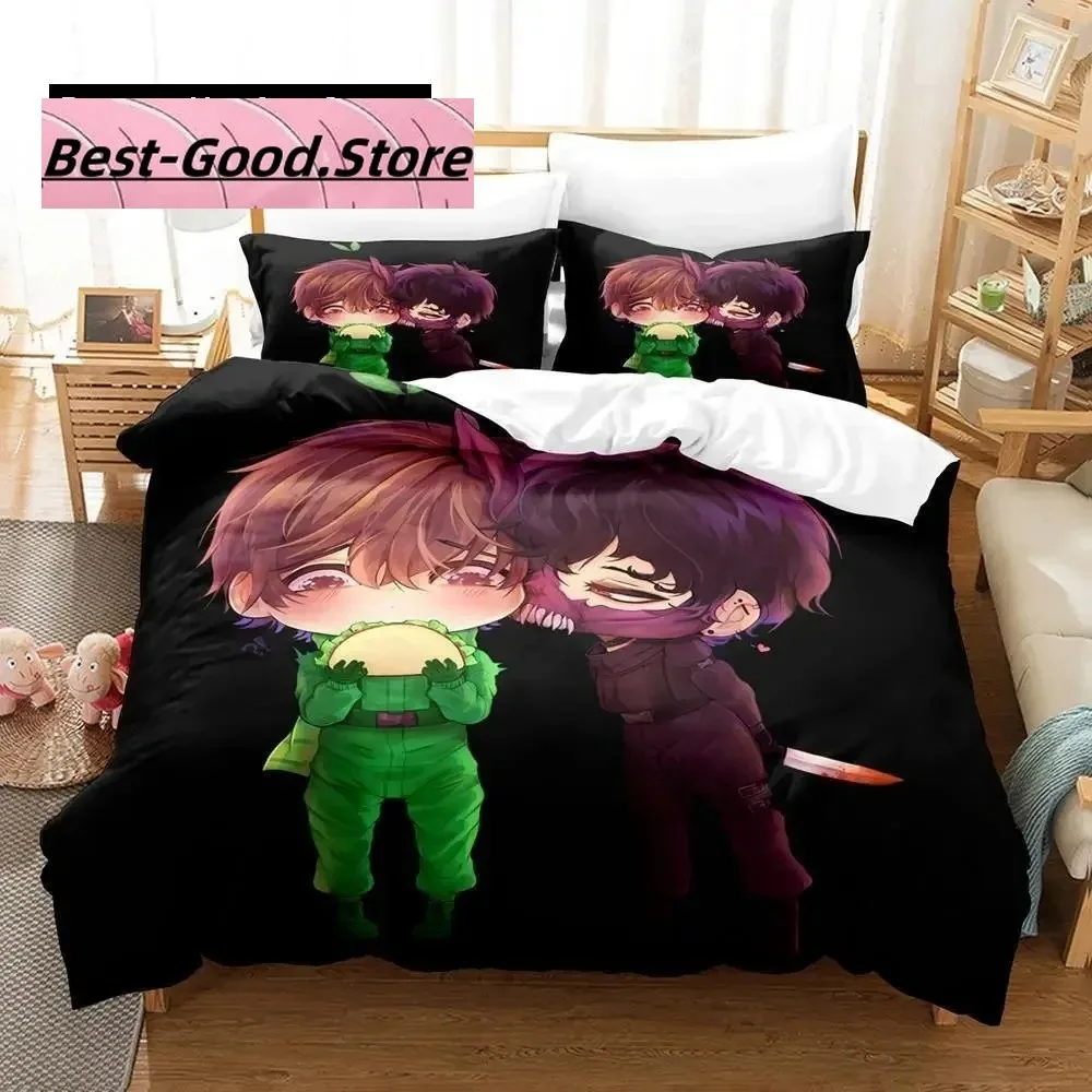 3D Print Cartoon Corpse Husband Bedding Set Boys Girls Twin Queen King Size Duvet Cover Pillowcase Bed boys Adult Bedroom