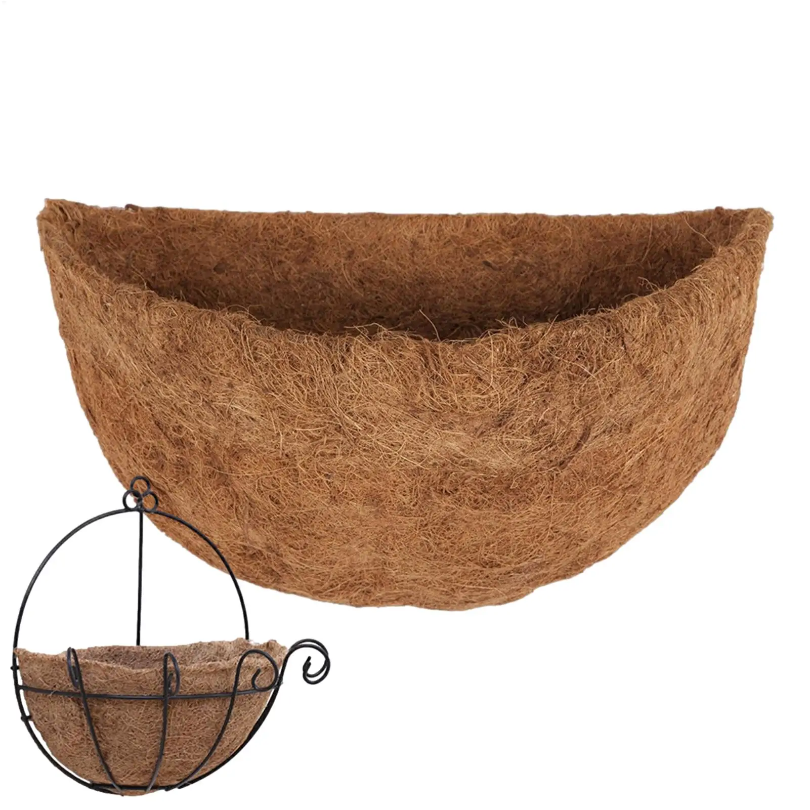 10/12/14 inch Replaceable Thick Coconut Liners Strong Water Absorption Coconut Fiber Liner for Hanging Planter Basket Flower Pot