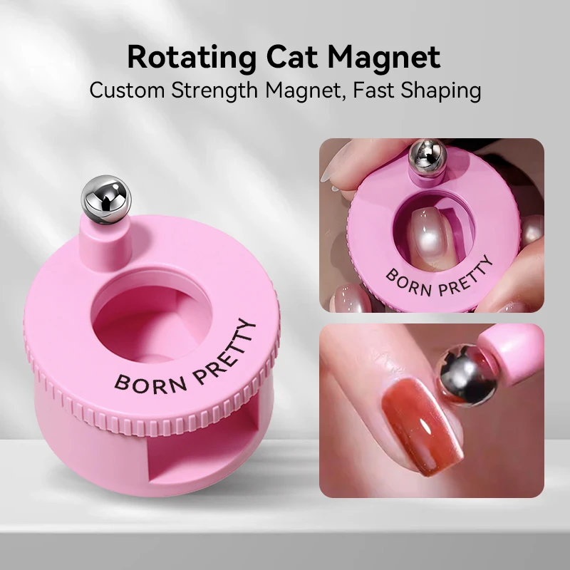 BORN PRETTY Rotating Cat Magnetic Eye Stick Automatic Suction Strong, Wide Light French Cat Magnetic Pen For UV Gel Polish