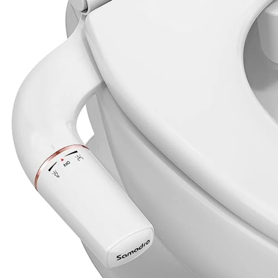 

Ultra-Slim Hygienic Bidets Attachment for Existing Toilets with Adjustable Fresh Water Pressure and Dual Nozzle Frontal Rear Wa