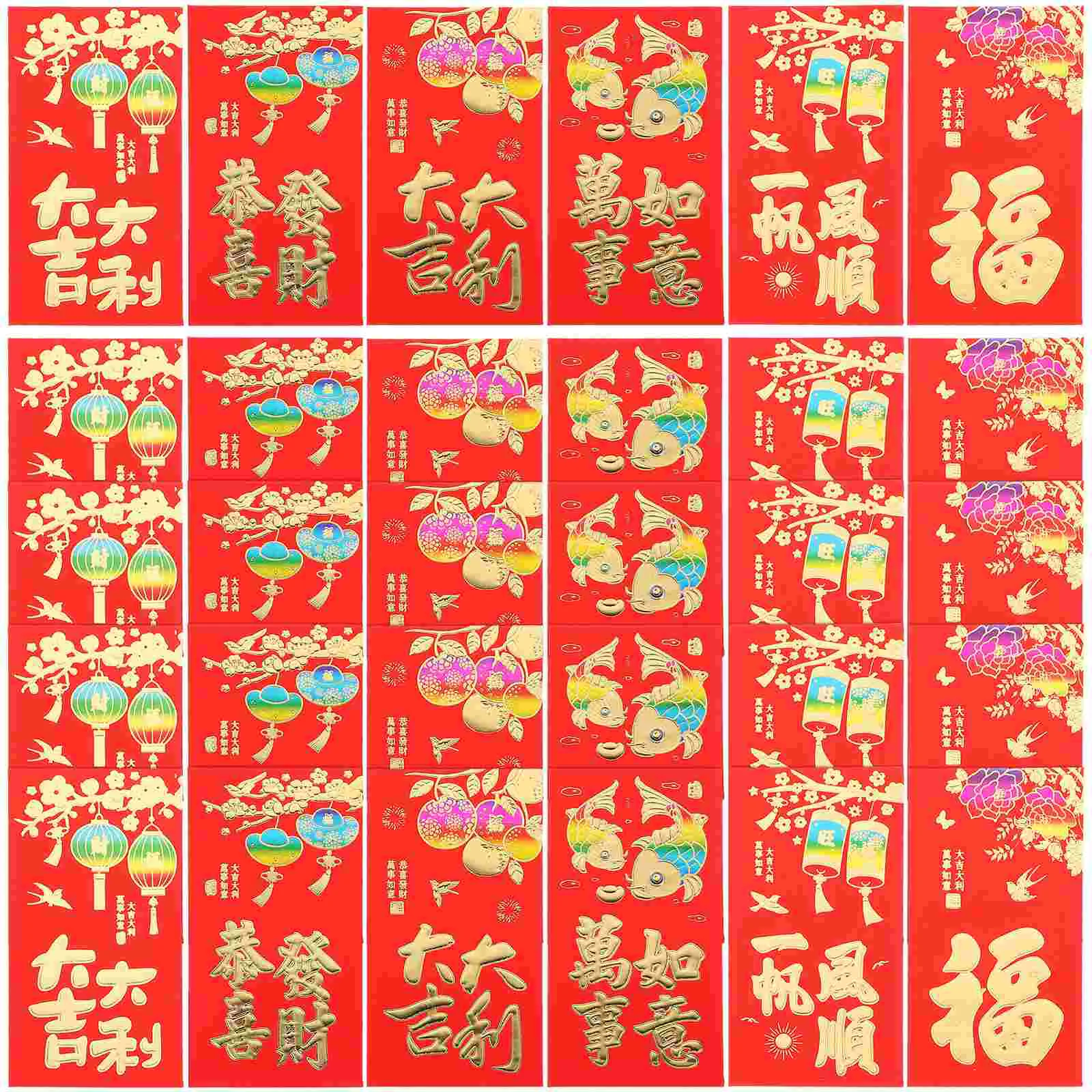 30 Pcs Long Red Envelope Bag Delicate Money Christmas Sto Chinese Style New Year Pocket Gift Hong Bao Paper Traditional Gifts