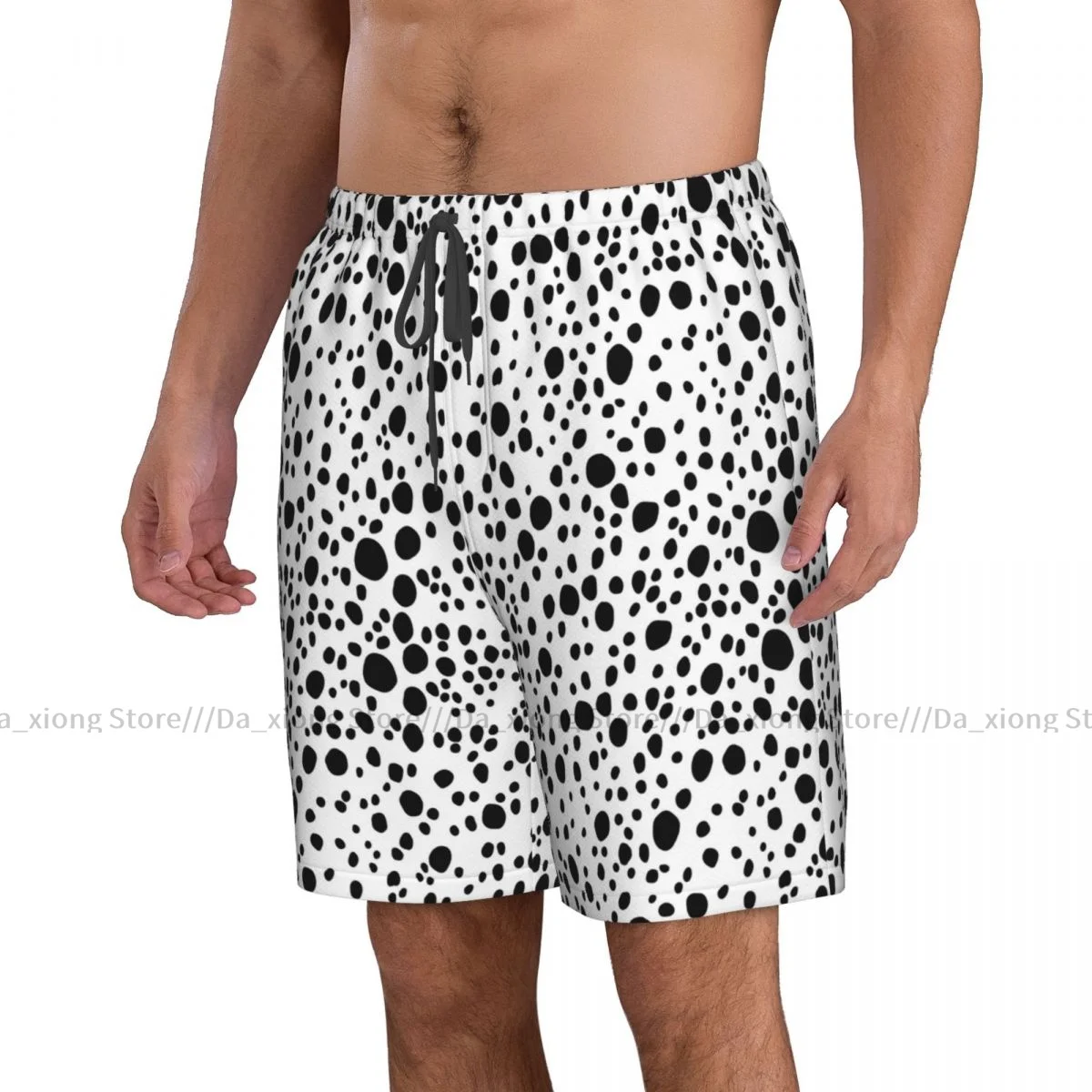 Swimwear Padrão Dálmata Abstrato masculino, calção de natação, calções de praia, maiô de secagem rápida, calções de banho