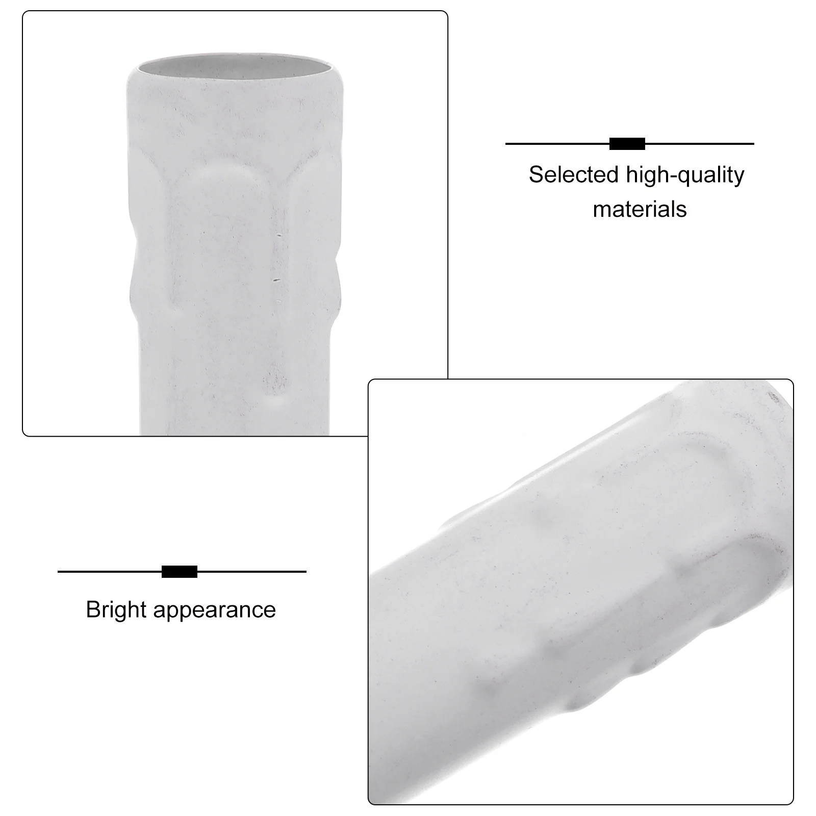 

6pcs E14 Lampholder Cover For European Crystal Chandelier Teardrop Design Tube Iron Chandelier Sleeve Led Light Bulb Base