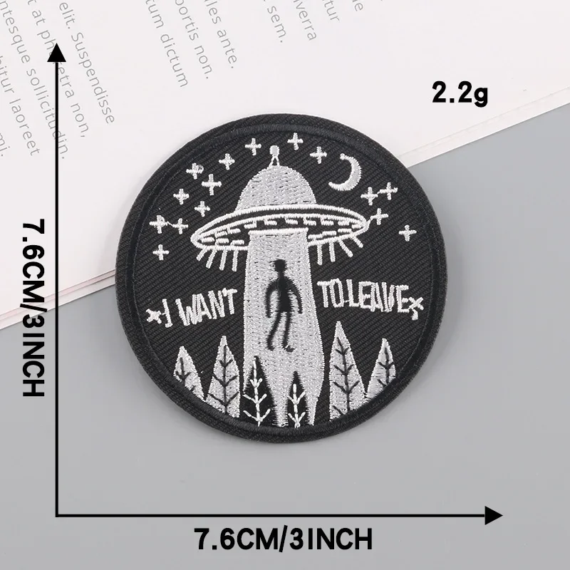 Round Cartoon Popular Animal DIY Embroidered Accessories Badge Cloth Sticker Patches for Clothing Sewing Iron on Bag Phone Shell