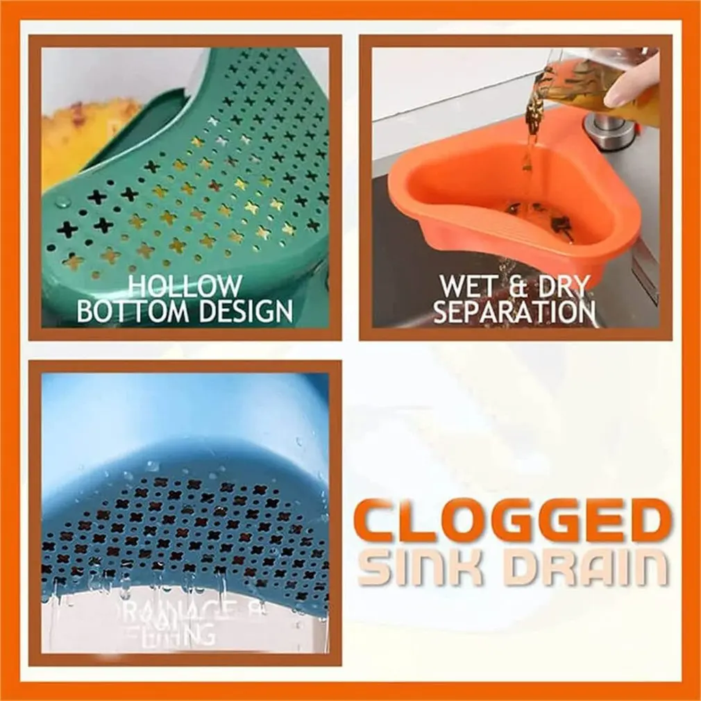 Kitchen Sink Filter Shelf Vegetable Fruit Drainer Basket Multifunctional Storage Rack Tools Soap Sponge Holder Kitchen Supplies