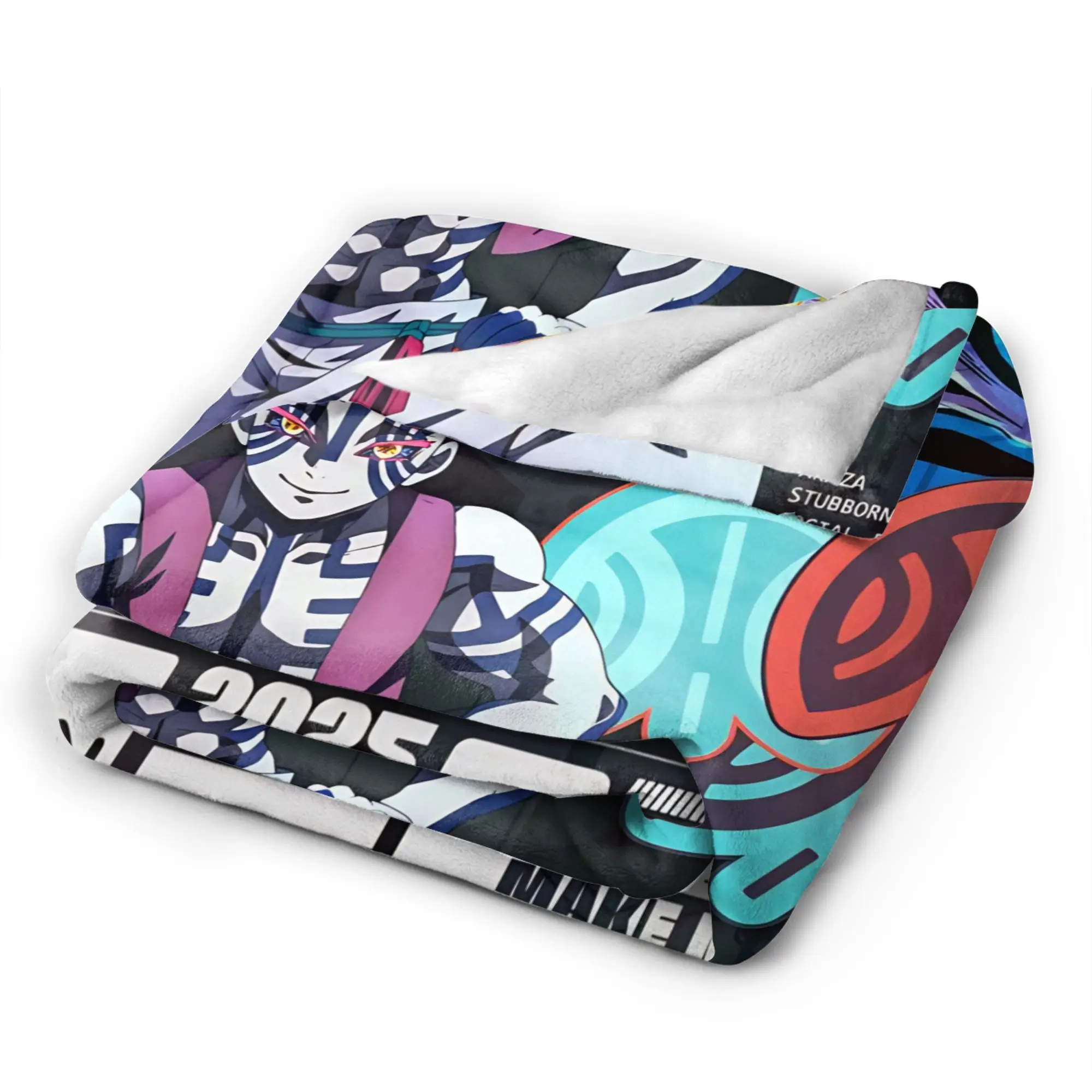 الرتبة العليا 3 Akaza الفانيلا بطانية شيطان القاتل لينة دائم رمي بطانية للسفر في الهواء الطلق طباعة المفرش أريكة غطاء سرير #5