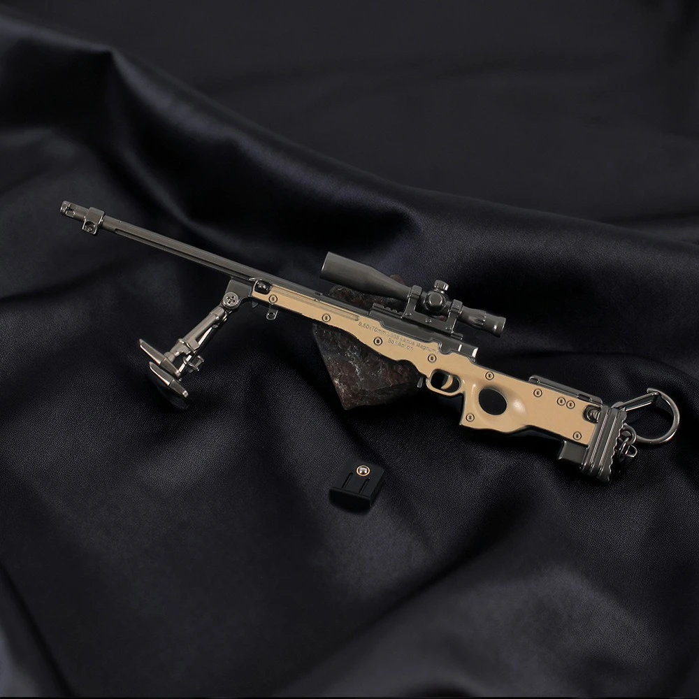 18cm デルタフォース AWM スナイパーライフル キーホルダー 銃 モデル ゲーム周辺機器 分解可能 マウント バックパック ペンダント 装飾品 男の子のおもちゃ ギフト