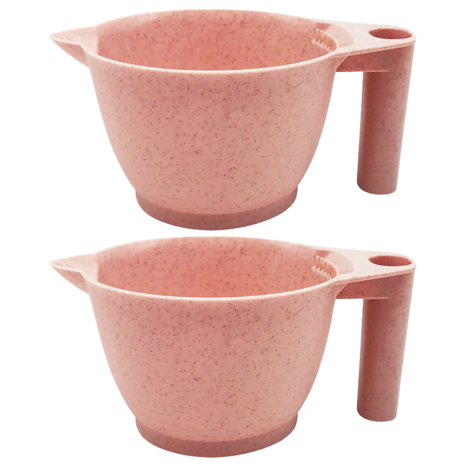 

2Pcs Hair Dye Mixing Bowls Sturdy PP Material Ergonomic Hollow Handle Easy Grip Hair Coloring Tools for Salon and DIY Home Use