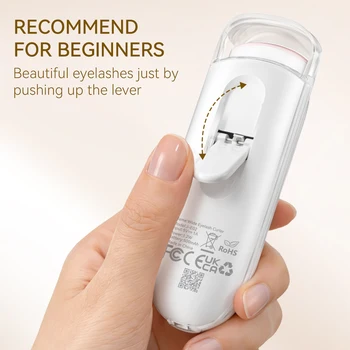 Electric Eyelash Curler Wide Mouth Rechargeable Eyelash Lifting Last 24H NTC Temperature Control Clip Portable Makeup Tool 7