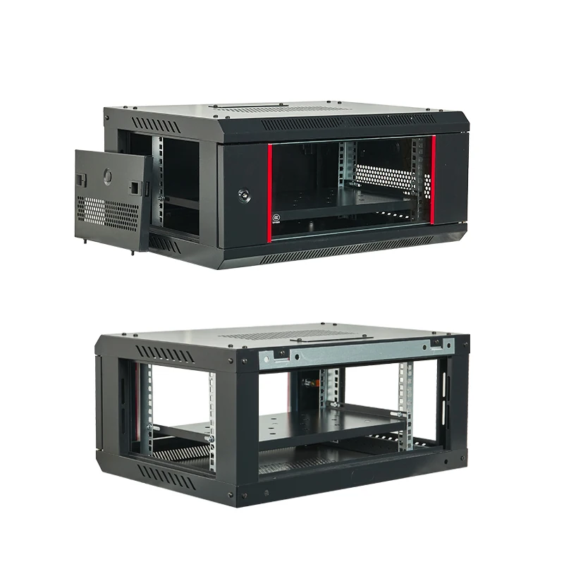

19inch 600*450*4u 600*600*4U Enclosure Telecom Data Wall Box Mini Server Rack Glass Door Small Wall Mount Network Cabinet 6u9u