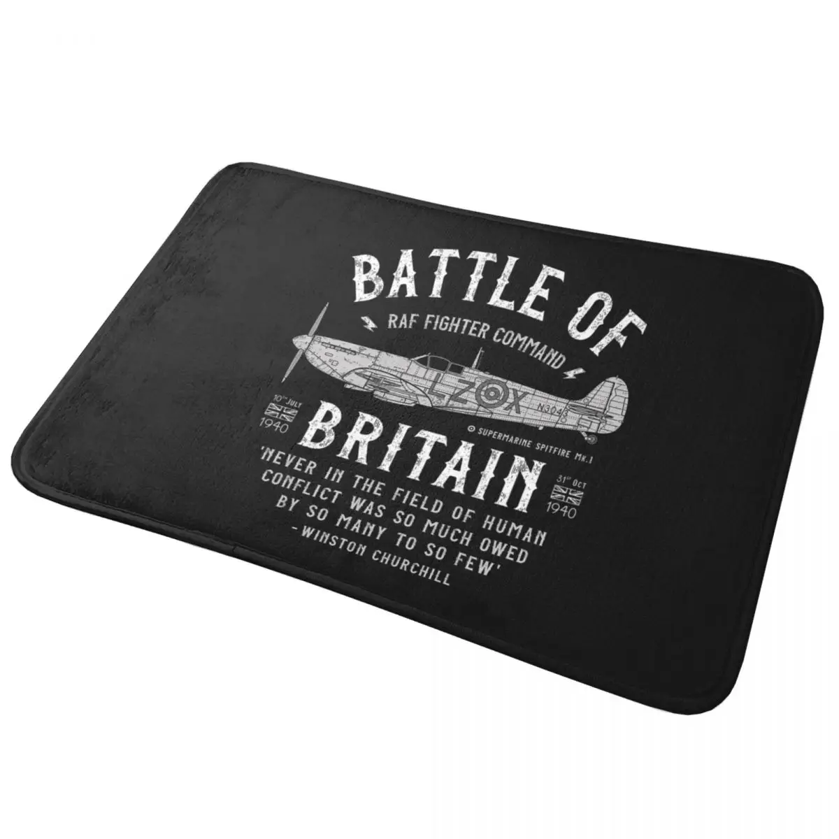 

Battle Of Britain Spitfire Non-slip Doormat Floor Mat Carpet Rug for Kitchen Entrance Home Bathroom Living room Footpad Mats