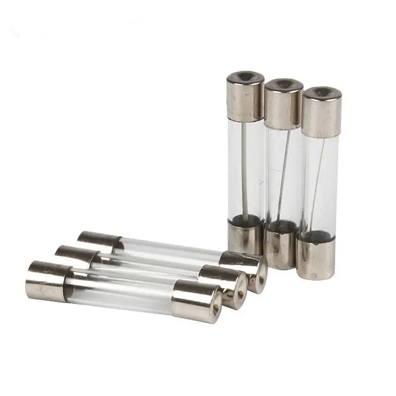 6X30 250V 0,5A 250V 0,5A 500MA Fusível de vidro de sopro rápido 6mm x 30mm 10 PÇS/LOTE