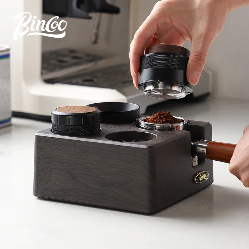 Bincoo Four Hole Coffee Pressing Foundation Make-up Base Espresso Powder Tamping Base 51/58mm Universal Pressing Base Retro