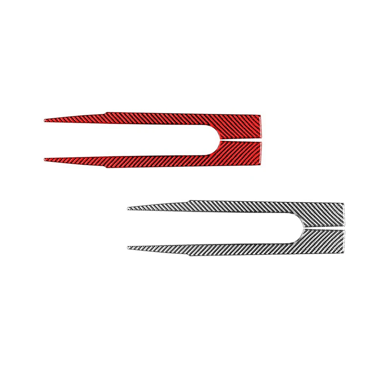 

2PCS Carbon Fiber Car Central Control Panel Frame Trim Strips Decoration Sticker For Ford Mustang 2005-2009 Interior Accessories