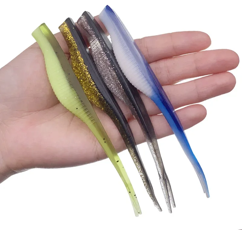 MUKUN 8 Stück Super Fluke 135mm 6,8g Künstliche Weichköder Leurre Souple Bass Pike Fishing Pike Minnow Angelköder – Detail 5