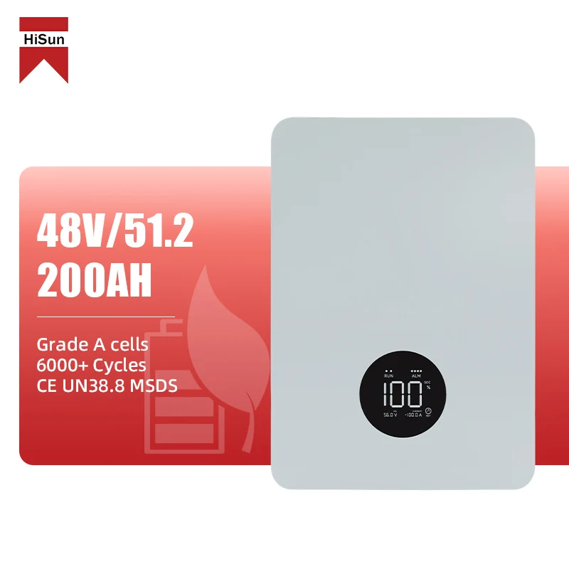 Factory Wholesale 51.2V 200Ah LiFePO4 Battery 6000 Cycles Solar Home Energy Battery 48V 10KWH Powerwall Lithium Ion Battery