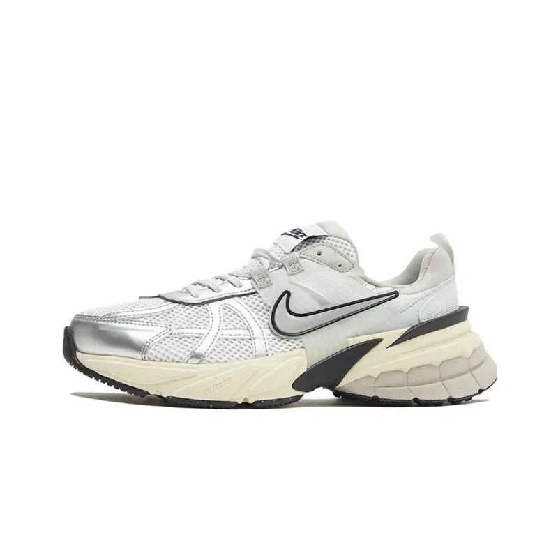 

Original Nike V2K Run Runtekk 'Summit White Metallic Silver' Men and Women's Running Shoes Breathable Unisex Sneakers FD0736-100