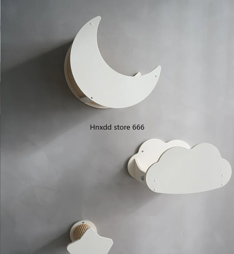 On the wall moon cloud cat bed star scratching column jumping platform sisal