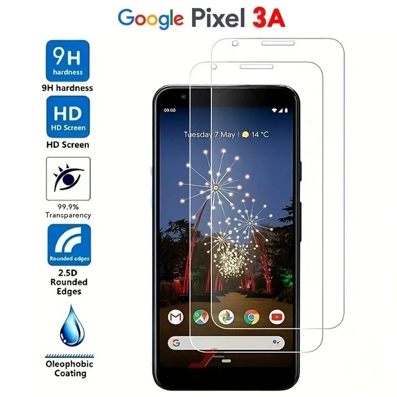 5Pcs Screen Protector For Google Pixel 5A 4 4G 5G 5 6 4XL 3 Screen Protector Case Friendly For Google Pixel 3A 4A  3XL Glass