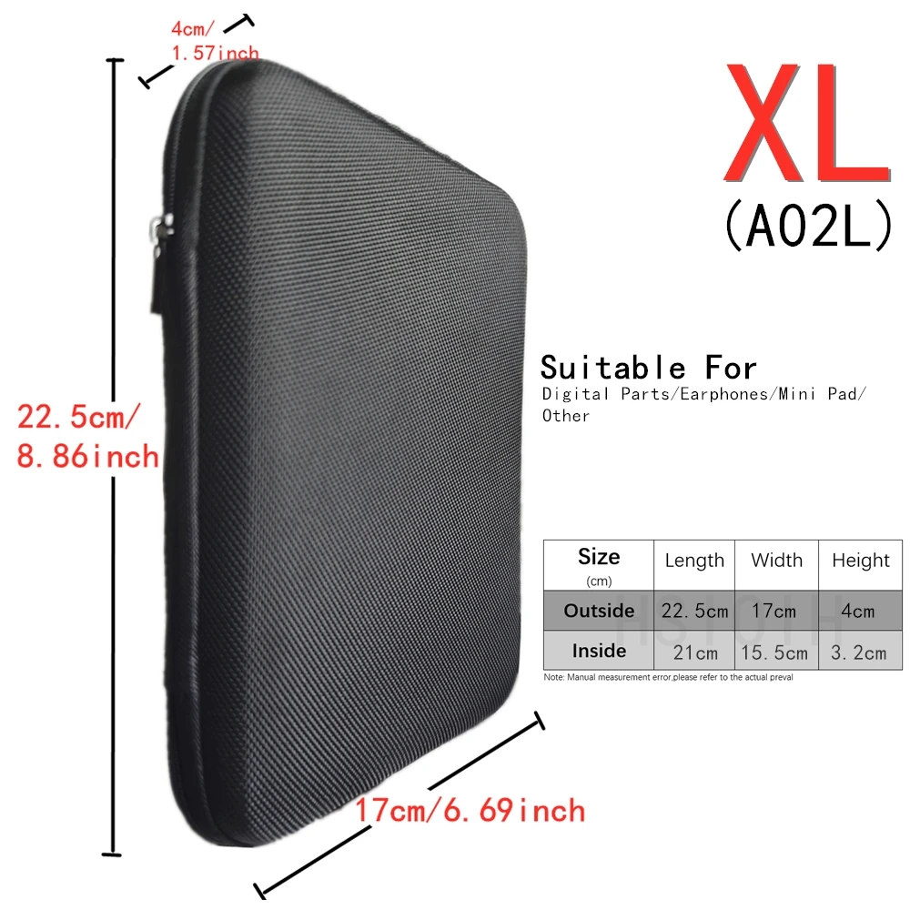 Tool Bag Black For Eadphone Bag Shockproof Bag For Mini Ipad Electronic Book EVA Box Case Earphone Data Storage Bag Pocket Toolk