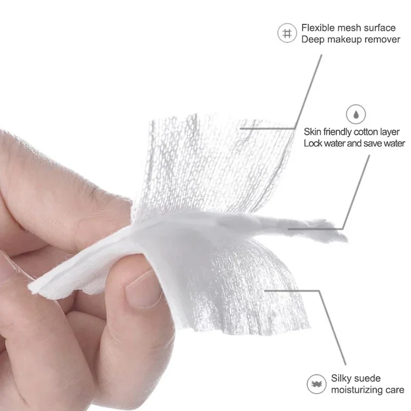 Tampone di cotone usa e getta di alta qualità Dischetti di cotone struccante cosmetico Pulizia del viso Scioglie e rimuove il trucco