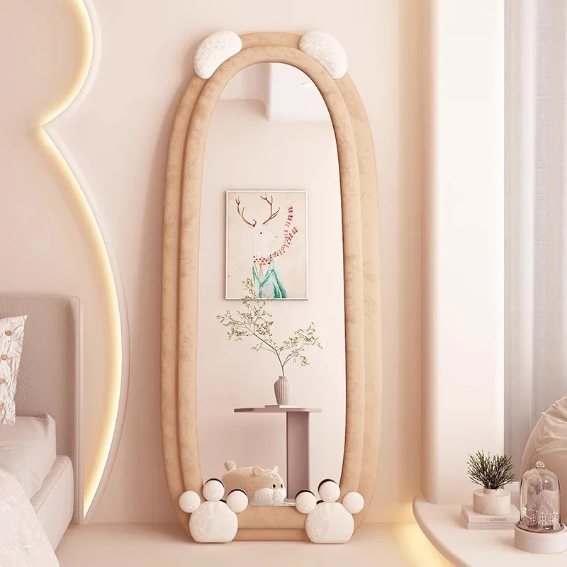 Full-length mirror floor mirror household bedroom mirror clothing store fitting mirror special-shaped mirror