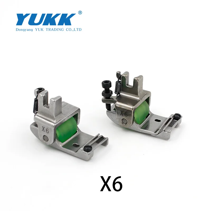 

YUKK X6 New Model Roller Crimping Presser Foot Left Right Edge Positioning Open Line Crimping Multi-purpose Apparel Machine Part