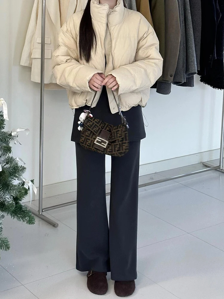 Original Design Wide Leg Pants Women's Spring Street Style High Waist Long Trousers Draping Slimming Micro Flared Trousers