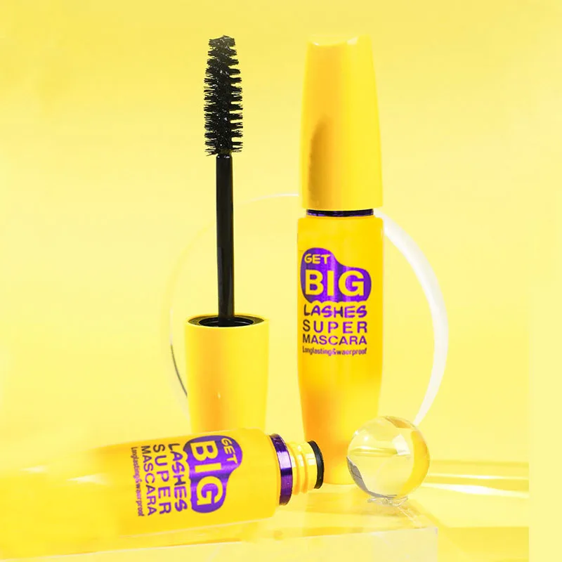 Dense Plump Type Quick Dry Waterproof Long Lasting Sweat Resistant Non Smudging Durable Black Mascara Naturally Curled Slender