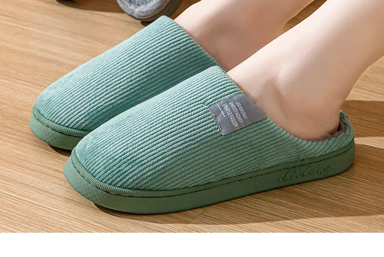NEUE Damen- und Herren-Hausschuhe, Lässige Dicke Weiche Hausschuhe, Plüsch-Hausschuhe, Rutschfeste Thermo-Hausschuhe, Winter-Flachschuhe für Drinnen – Detail 16